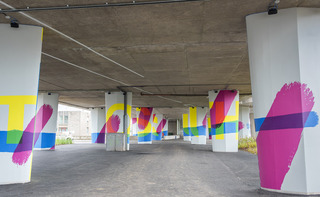 Looking south east. Acrylic on Concrete