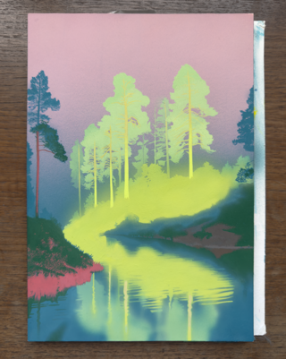 Loch an Eilein, gouache on watercolour paper 2025